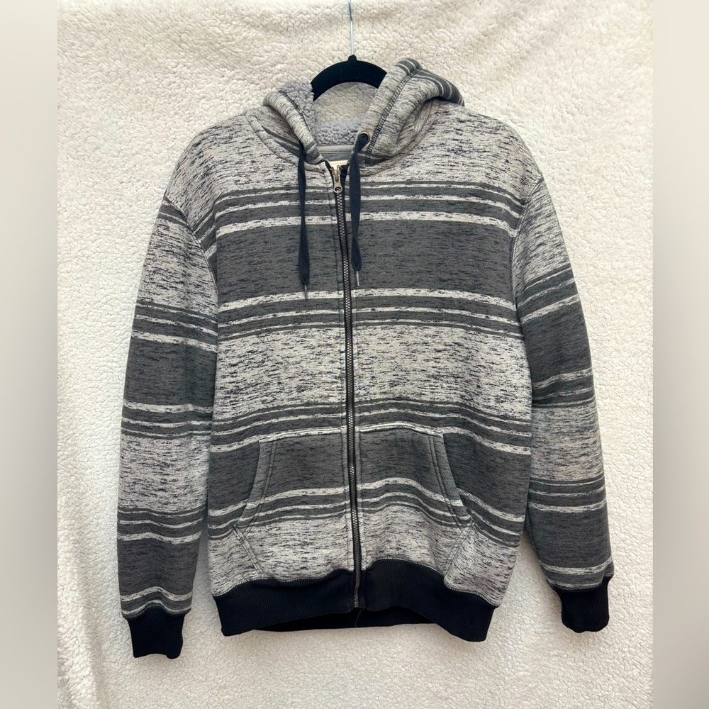 MENS ROUTE 66 SHERPA LINED ZIP UP JACKET